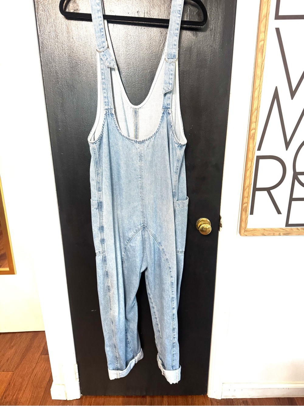 We The Free Free People High Roller Light Wash Denim Jumpsuit - Picture 5 of 5
